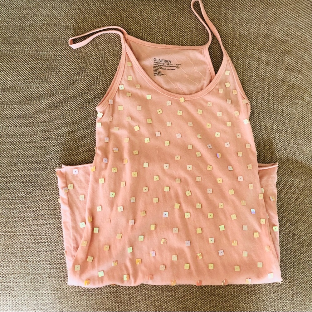 Fitted Tank- Soft Pink (peach) in Small